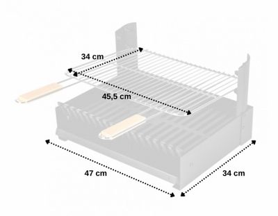 Grilloir en fonte avec cendrier amovible - SOMAGIC