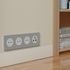 Plaque de finition 4 postes Odace 2025 gris galet - SCHNEIDER ELECTRIC