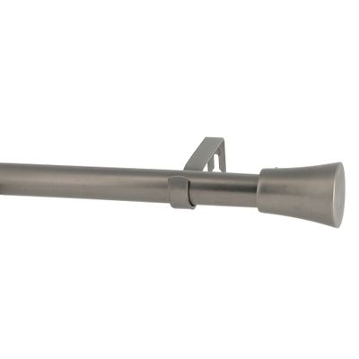 Kit tringle à rideaux extensible en métal de 2 à 3.60 m diam 25 à 28 mm Finition Gun brossé - MOBOIS