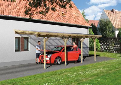 Pergola adossée -  671 Imprégné - 352 x 115 cm Livraison gratuite domicile - WEKA