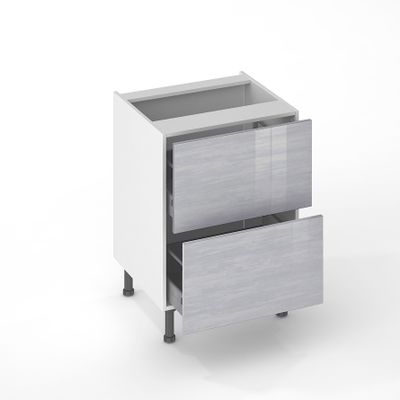 Façade tiroir pour meuble de cuisine Glossy metallo 01 brillant 35 x 60 cm OFITRES