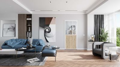 Bloc-porte aluminium blanc et plaqué chêne style Atelier H.204 x l.93 cm avec vitrage verre clair poussant gauche - OPTIMUM