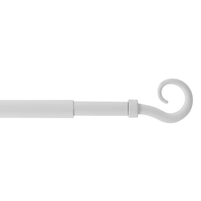 Tringle de vitrage extensible en métal de 0.6 à 1 m diam 10 mm Finition Blanc brillant - MOBOIS