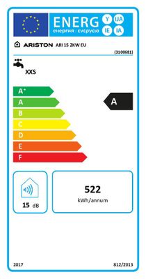 Chauffe-eau électrique sur évier 15L Andris Black - ARISTON
