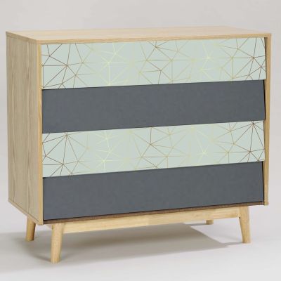 Adhésif décoratif Polygon Gold - 2 x 0,45 m - VENILIA