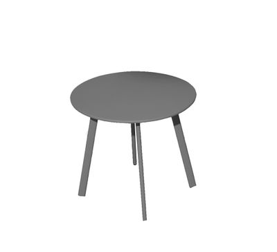 Table basse de jardin MASSAI acier anthracite ø 45 cm 2 places - PROLOISIRS
