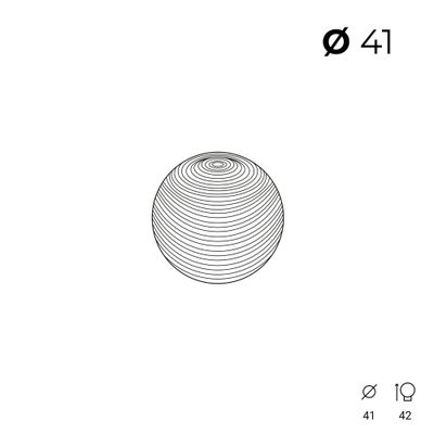 Bouton de meuble boule ficelle diamètre 41 mm REI