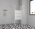 Paroi de douche latérale fixe 80x185 cm profilé blanc verre sérigraphié 4 mm Primera - OCEA
