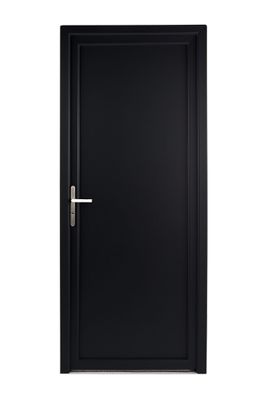Porte de service pleine en PVC gris H.200 X l.80 cm poussant droit CLOSY