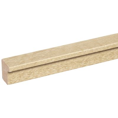 Profil de finition MDF Decowall Blend chêne ivoire sur fond noir - 12 x 20 x 2600 mm - AJ TIMBER