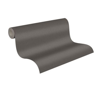 Papier peint expansé sur intissé uni couleur chocolat 53 cm x 10m AS CREATION