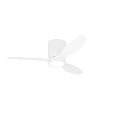 Ventilateur de plafond silencieux avec lumière LED + télécommande Blanc Ø106cm - Baracarès EGLO