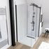 Paroi de douche latérale fixe 80x200 cm profilé noir verre transparent 8 mm Rolling - AURLANE