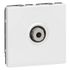 Prise TV type ''F'' à visser 2 modules finition blanche Mosaic LEGRAND