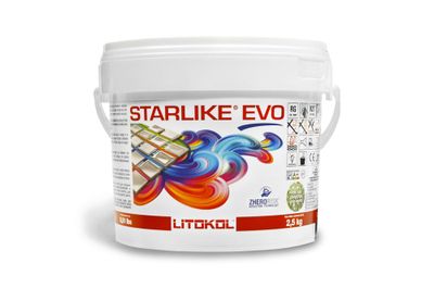 Mortier époxy bi-composant antiacide gris soie 115 Starlike EVO 2,5 kg LITOKOL