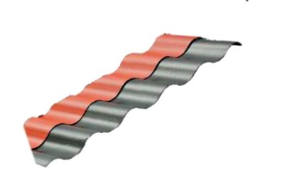 Plaque de couverture PVC recyclé Elilight noire/rouge petites ondes L.2 x l.0,90 m PLASTIBAT