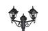 Lampadaire E27 2m Livenza noir IP44 3x60W - TRIO