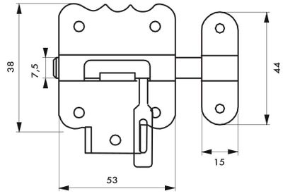 Targette acier 50 mm vsp THIRARD