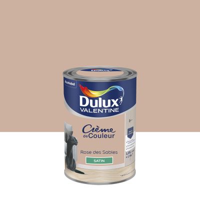 Peinture crème de couleur Rose des Sables Satin 1,25 L- DULUX VALENTINE
