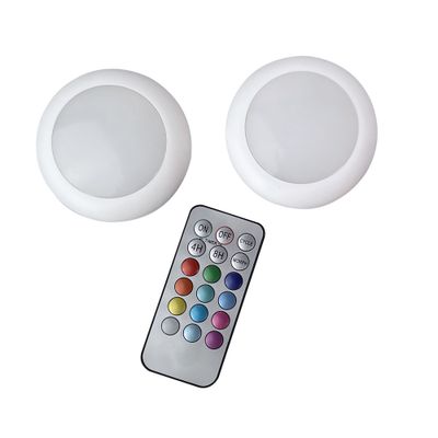 Spots LED avec télécommande Dresda 20 lumens RGB par 2 - TIBELEC
