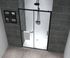 Porte de douche coulissante 100x195 cm profilé noir verre transparent 6 mm Serenity - OCEA