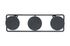 Patère Dot 3 têtes diamètre 90 mm acier noir CIME
