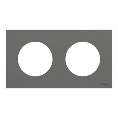 Plaque de finition 2 postes Odace 2025 gris basalte - SCHNEIDER ELECTRIC