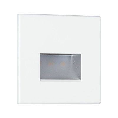 Spot LED encastrable mural carré blanc - PAULMANN