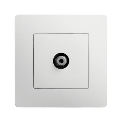 Prise TV type F blanc Caly - DEBFLEX