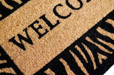 Tapis coco naturel Zèbre 40 x 60 cm - ID MAT