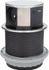 Bloc prise escamotable 3 prises avec prise USB A et USB C aluminium/ noir OTIO