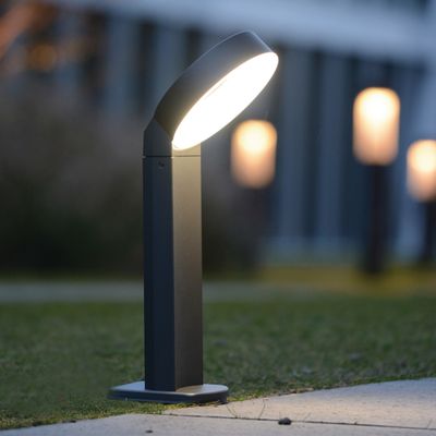Borne extérieure MERIDIAN Aluminium anthracite IP 54 blanc chaud 800 lumens - COREP