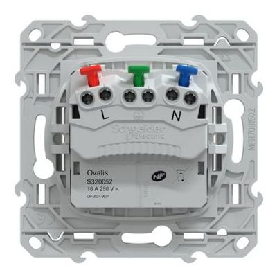 Prises 2 pôles + terre Ovalis affleurante blanc par 10 - SCHNEIDER ELECTRIC