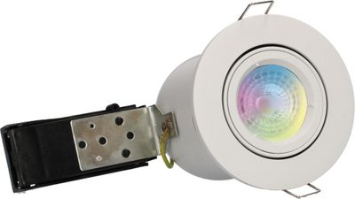 Spot LED encastrable connecté WiFi BBC GU10 orientable multicolore + blanc Blanc - Birdy ARLUX