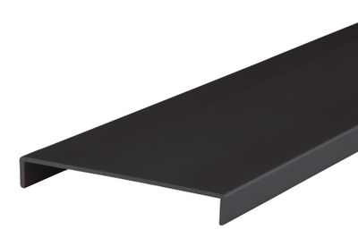 Nez de cloison large aluminium noir - Ép.10 x l.104 mm - L.2.60 m - SPTD
