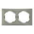 Plaque 2 postes inox brossé Dooxie - LEGRAND