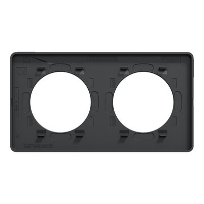 Plaque de finition 2 postes bronze brossé/ anthracite - Odace Touch SCHNEIDER ELECTRIC