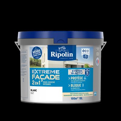 Peinture Façade-Mat-10 L-Blanc - RIPOLIN