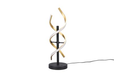 Lampe à poser LED Sequence noir et laiton 2600 lumens blanc variable CCT - TRIO