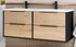 Meuble de salle de bains Duox 4 tiroirs L120 x H45 x P45 cm bois mélaminé noir et bois - EGORE