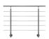 Garde-corps Harmony - Inox - L 1,50 m - Pose latérale - SOGEM