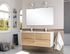 Meuble de salle de bains Duox 4 tiroirs L120 x H45 x P45 cm bois mélaminé blanc et bois - EGORE