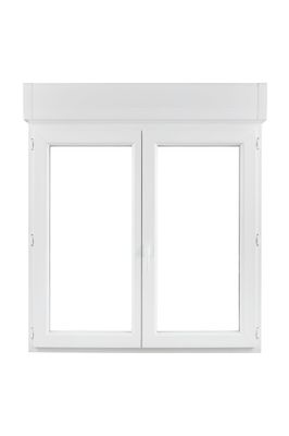 Fenêtre PVC blanc 2 vantaux volet roulant intégré H.135 x l.120 cm CLOSY