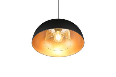 Suspension E27 Punch noir et or 40W - REALITY