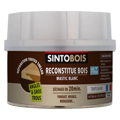 Mastic reconstituant bois blanc 550 gr SINTOBOIS