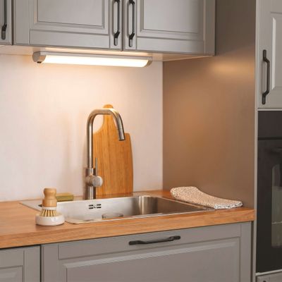 Réglette LED IP20 60 cm avec interrupteur 420 lumens Blanc neutre - GEFOM