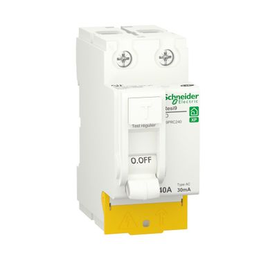Interrupteur différentiel type AC 40A 30mA phase+neutre peignable - Resi9 XP SCHNEIDER ELECTRIC