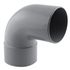 Coude PVC évacuation 87° mâle/femelle Ø100 - FITT