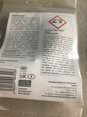 Pastilles désinfectantes pour pompes à chaleur par 20