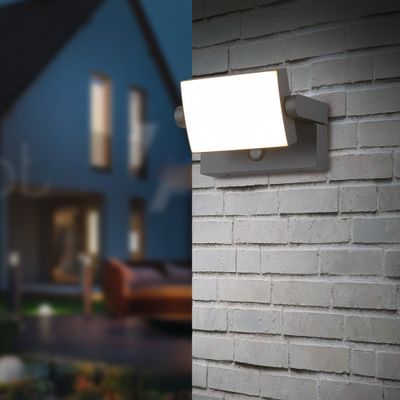 Applique extérieur LED détecteur de mouvements Marne anthracite IP54 1000 lumens blanc chaud - TRIO